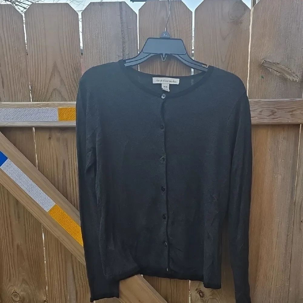 David Brooks Charcoal Knit Top